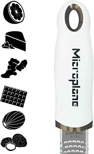 Microplane Zester grattugia acciaio inossidabile con manico ergonomico e cover protettiva