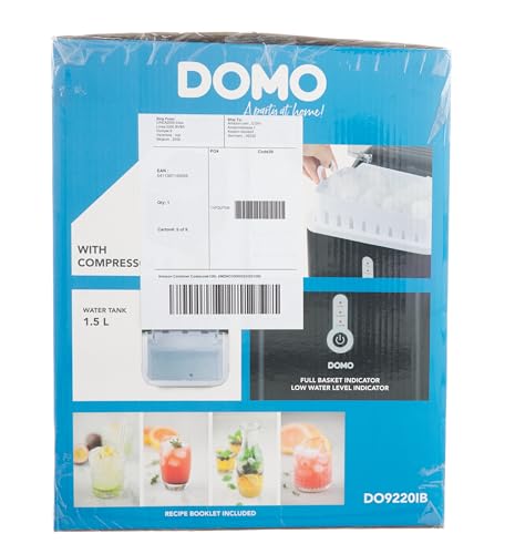 Domo Ice Cube Maker DO9220IB - macchina ghiaccio automatica colore nero