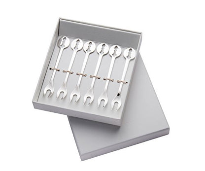 Bugatti Set 6 Forchette Aperitivo Kiss acciaio inox 18/10 con design bacio