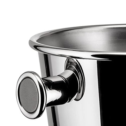 Alessi secchiello per ghiaccio con manici acciaio inox argento design Sottsass