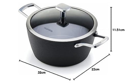 Moneta Bollilatte Accordo acciaio inox con finitura icecoating nero satinato