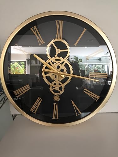 Mascagni orologio da muro Ingranaggio 46cm oro e legno design moderno