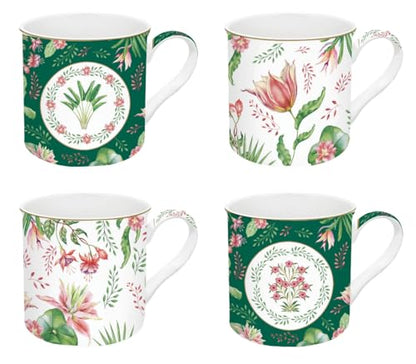 Easy Life Set 4 Tazze da Caffè porcellana multicolore 30 cl