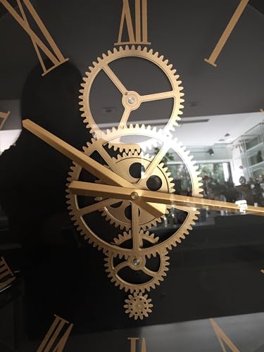 Mascagni orologio da muro Ingranaggio 46cm oro e legno design moderno