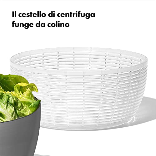 OXO centrifuga per insalata acciaio inox con base antiscivolo