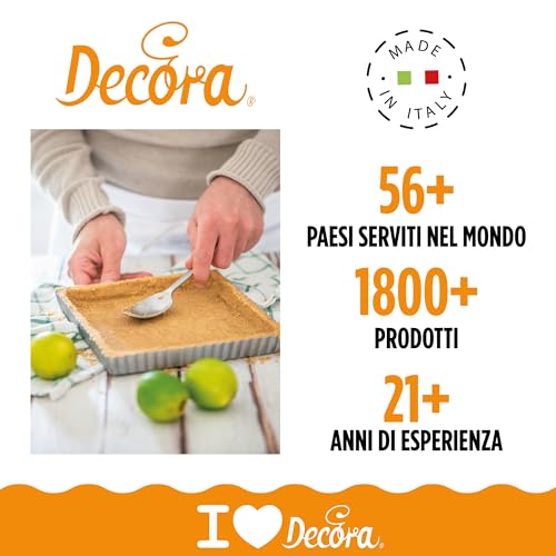 Decora stampo per crostata rettangolare acciaio antiaderente fondo rimovibile