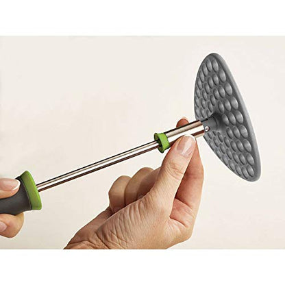 Joseph Joseph Schiacciapatate grigio e verde in nylon e acciaio inossidabile