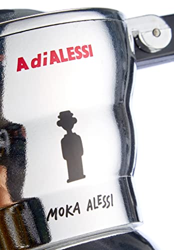 Alessi Moka Caffettiera Espresso fusione alluminio nero design Mendini