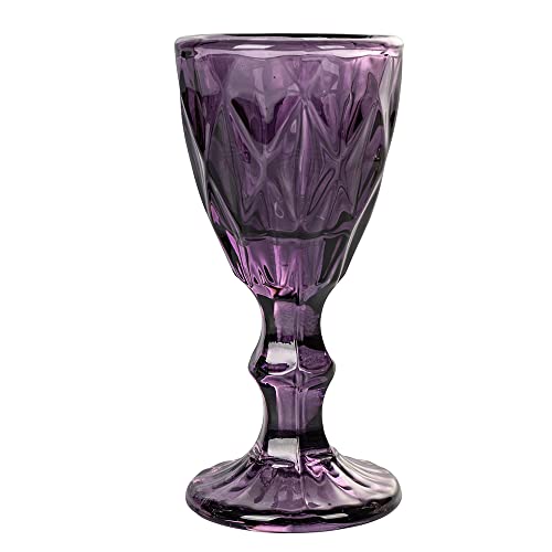 Villa d'Este Home Tivoli Set 6 Liquorini 45ml Provence vetro viola superficie lavorata
