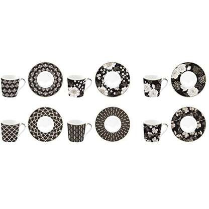 Easy Life Set 6 Tazze Caffè Porcellana con Piattini - Stilmobili