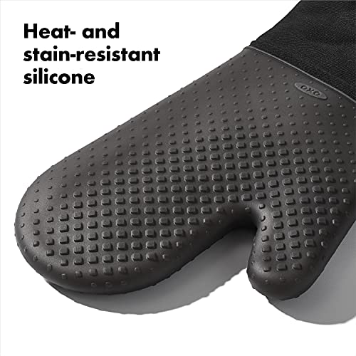 OXO Guanto da Forno in Silicone con motivo a rombi antiscivolo, 33 cm