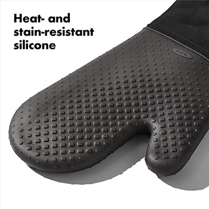 OXO Guanto da Forno in Silicone con motivo a rombi antiscivolo, 33 cm
