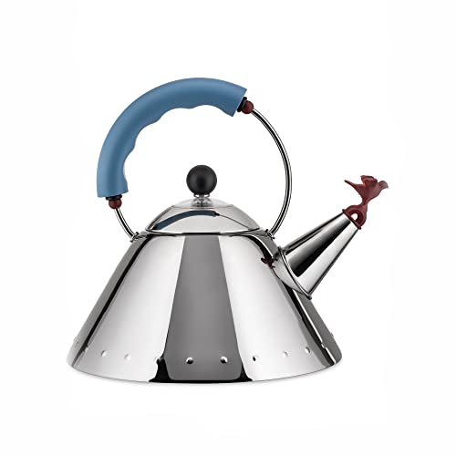 Alessi bollitore acciaio inox 18/10 fischietto uccellino Michael Graves