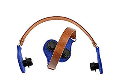 Fullspot O Bag Mini Micromanici cuoio blu avio con dettagli in feltro