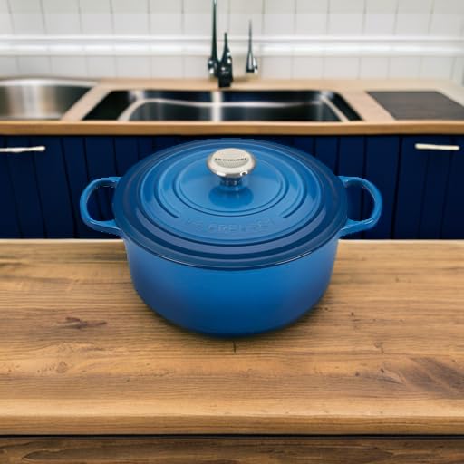Le Creuset casseruola rotonda ghisa ciliegia con maniglie per cottura e brasatura