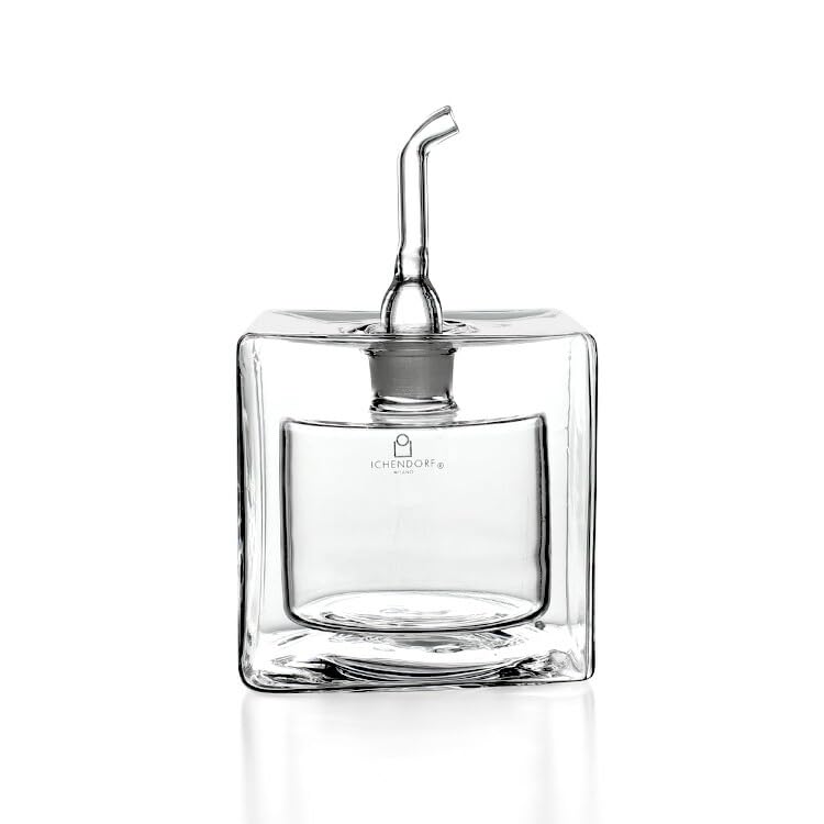 Ichendorf Oliera Cube in vetro doppio soffiato, design elegante per la tavola