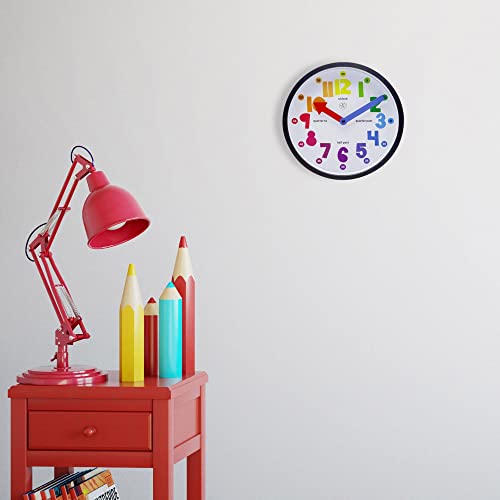 NeXtime Sophia orologio da parete 25.8cm plastica nera quadrante bianco