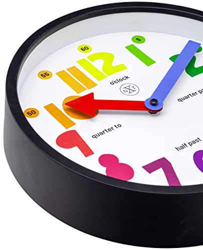 NeXtime Sophia orologio da parete 25.8cm plastica nera quadrante bianco