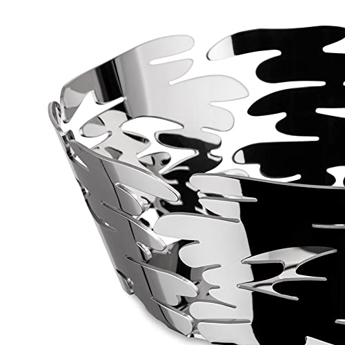 Alessi Cestino Centrotavola BM10 acciaio inossidabile decoro laser naturale