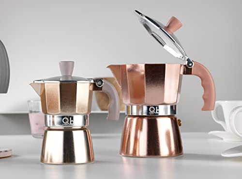 Mopita Caffettiera 1 tazza alluminio gold Fluo - design italiano