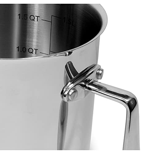 Moneta Pentolino Accordo 14cm acciaio inossidabile spazzolato con manico microfuso design esclusivo