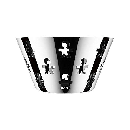 Alessi Fruttiera Girotondo acciaio inossidabile con bordo traforato decoro King-Kong