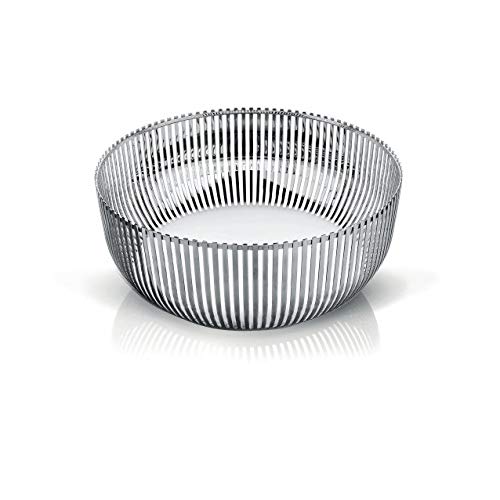 Alessi Fruttiera in acciaio inossidabile design Pierre Charpin, diametro 24 cm