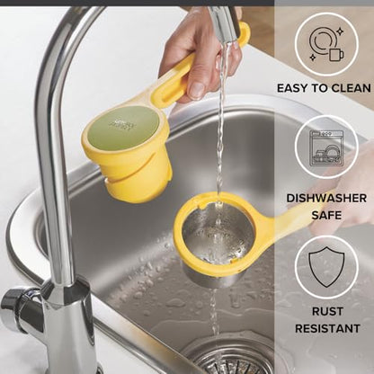 Joseph Joseph schiacciaspatate acciaio inox nylon design torsione