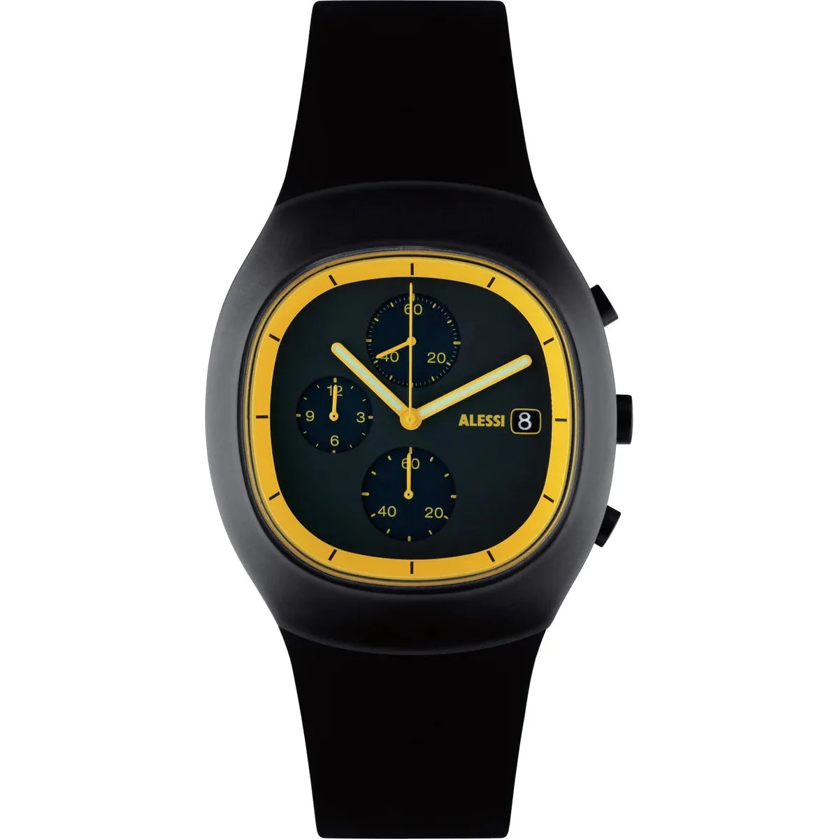 Alessi — Ray AL21011 | Chronograf aus satiniertem Edelstahl und Polyurethan