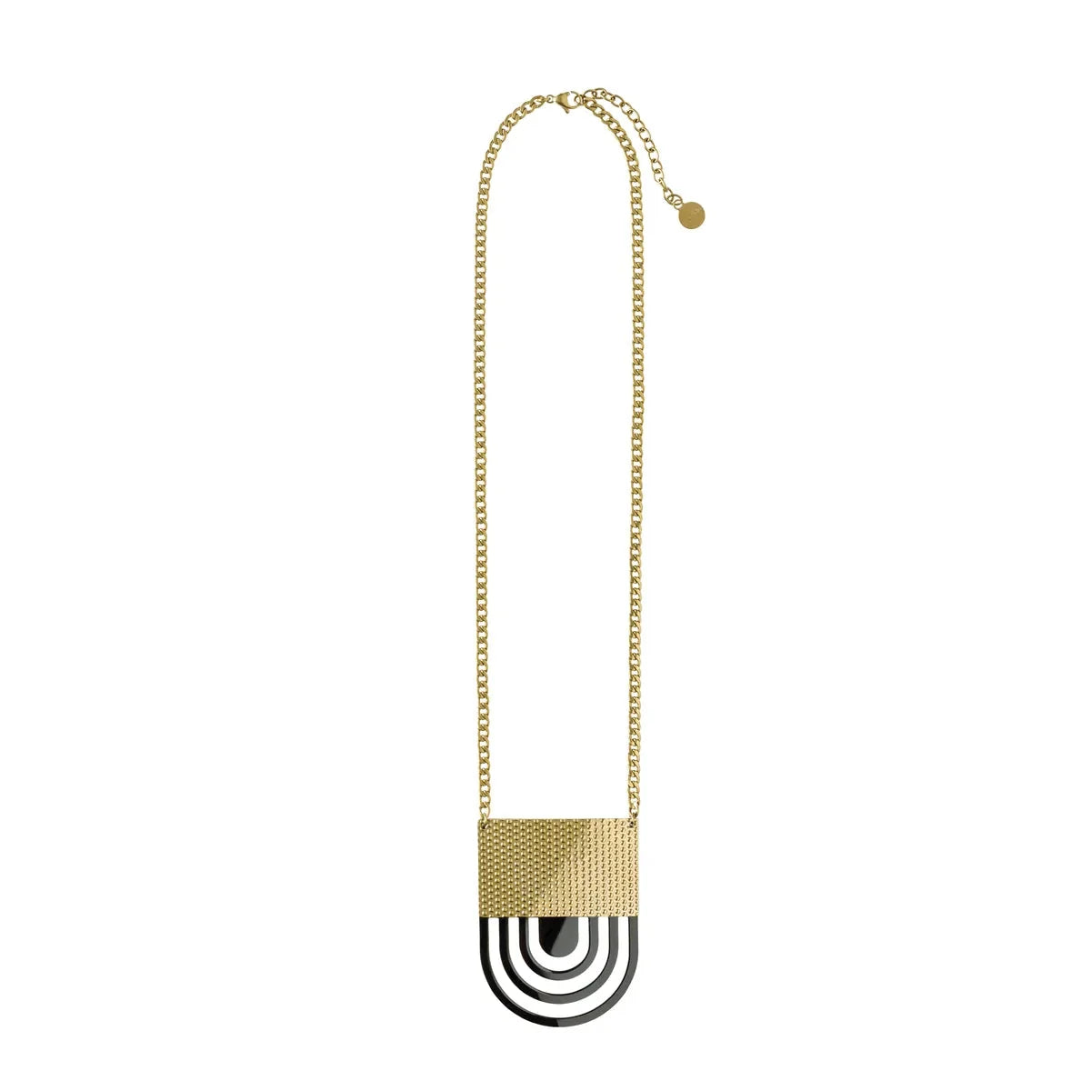 Alessi — Fresia ESA01 2 | Ketting van staal met goudkleurige en zwarte PVD-afwerking