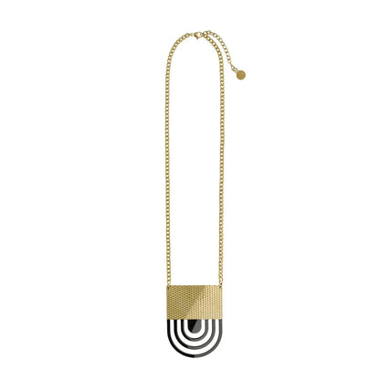 Alessi — Fresia ESA01 2 | Ketting van staal met goudkleurige en zwarte PVD-afwerking