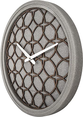 NeXtime Concrete Love orologio da parete 39cm resina grigia design moderno