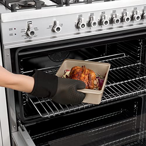 OXO Guanto da Forno in Silicone con motivo a rombi antiscivolo, 33 cm