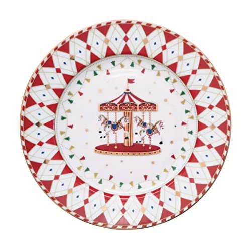 Easy Life Servizio Piatti Natalizio 18 pezzi porcellana decoro Nutcracker Schiaccianoci