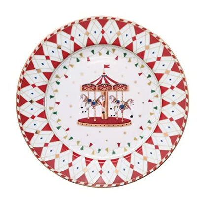 Easy Life Servizio Piatti Natalizio 18 pezzi porcellana decoro Nutcracker Schiaccianoci