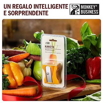 Monkey Business Pelaverdure Verde - utensile da cucina per verdure a nastro