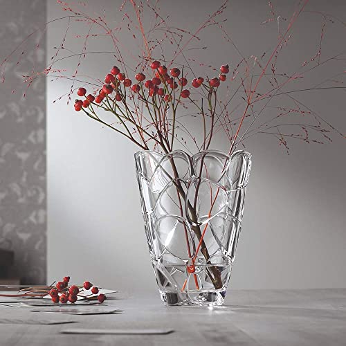 Nachtmann vaso ovale Petals in vetro rosa 22cm - design artigianale