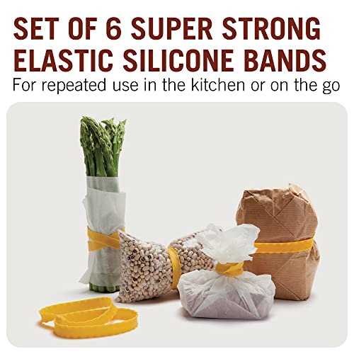 Monkey Business elastici Mafaldine in silicone gialli set da 6 pezzi