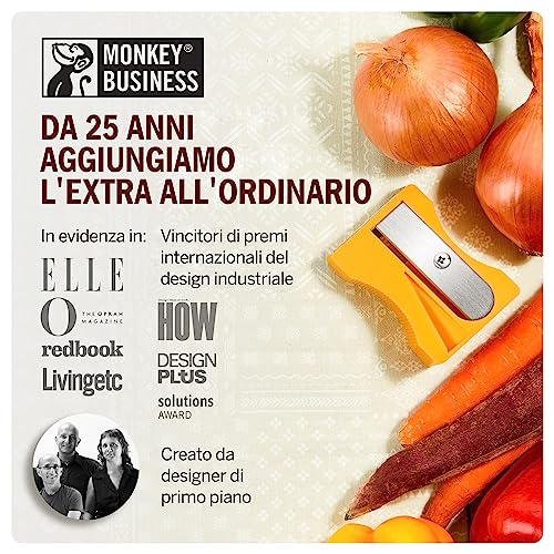 Monkey Business Pelaverdure Verde - utensile da cucina per verdure a nastro