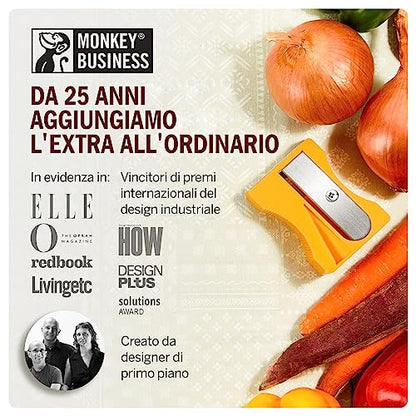 Monkey Business Pelaverdure Verde - utensile da cucina per verdure a nastro
