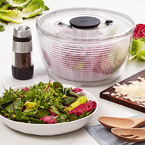 OXO centrifuga per insalata acciaio inox con base antiscivolo