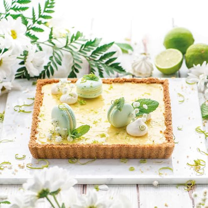 Decora stampo per crostata rettangolare acciaio antiaderente fondo rimovibile