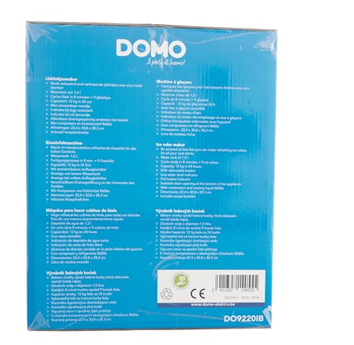 Domo Ice Cube Maker DO9220IB - macchina ghiaccio automatica colore nero