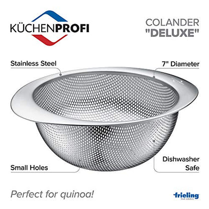 Küchenprofi colino in acciaio inox argento Ø 18 cm con supporto