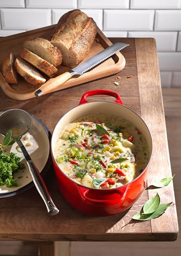 Le Creuset Cocotte Ovale Evolution in ghisa rossa con coperchio - Casseruola per arrosti