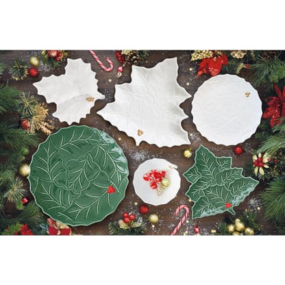 Easy Life piatto da portata albero Natale ceramica bianca