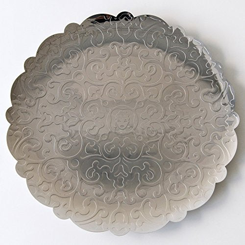 Alessi vassoio rotondo decorato acciaio inox 35 cm Marcel Wanders design