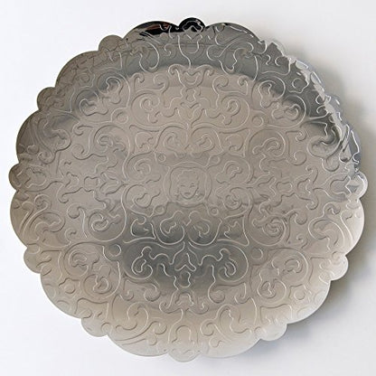 Alessi vassoio rotondo decorato acciaio inox 35 cm Marcel Wanders design