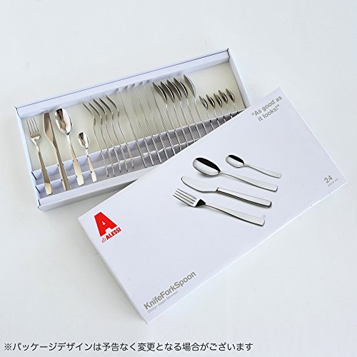 Alessi servizio 24 posate acciaio inossidabile design Jasper Morrison lucido
