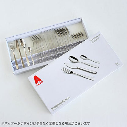 Alessi servizio 24 posate acciaio inossidabile design Jasper Morrison lucido